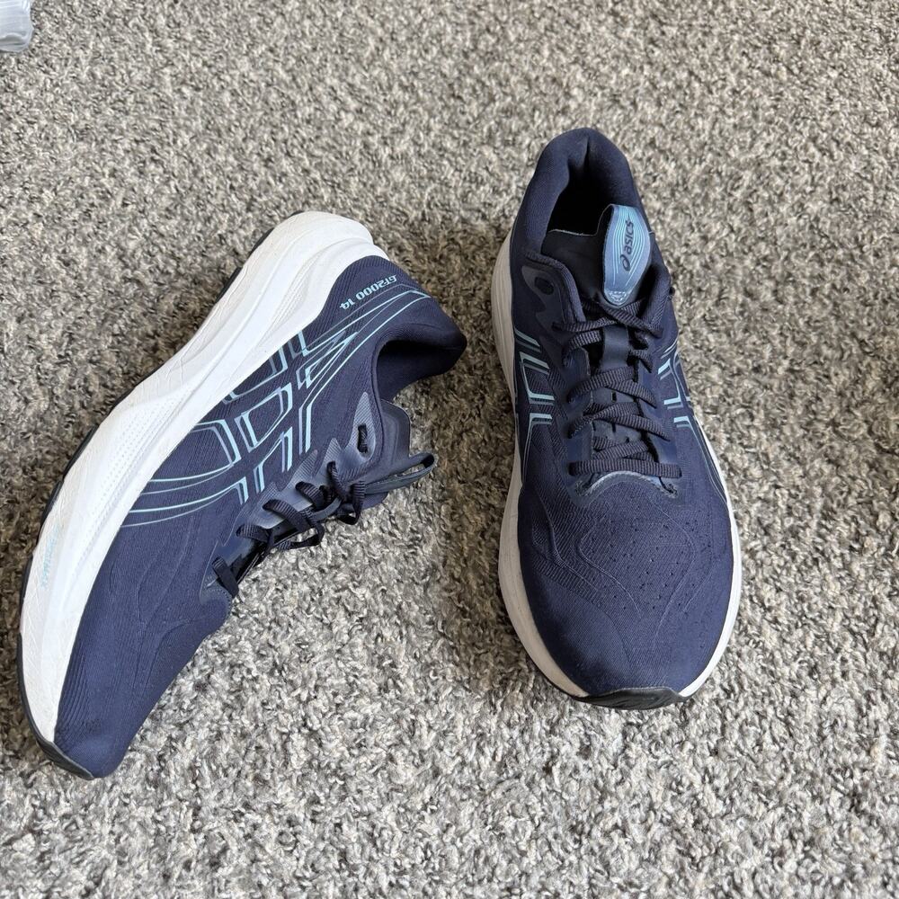 Asics GT-2000 14 Mens Size 13 Navy Blue White Athletic Running Shoes Sneakers